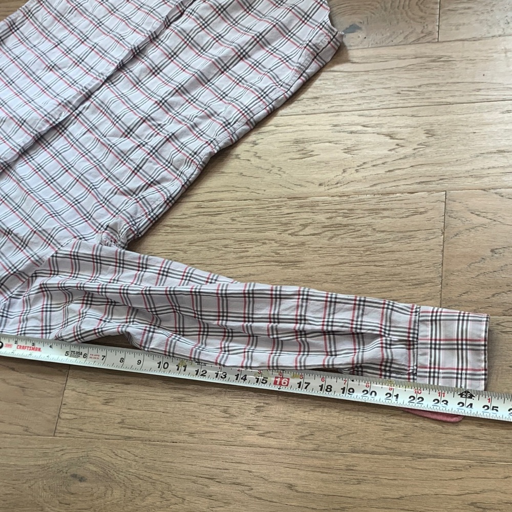 Hugo Boss Pink and White Plaid Button-Down Shirt Regular Fit Size Small - Picture 8 of 10